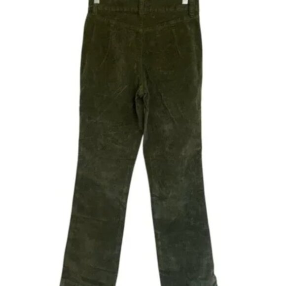 NWOT Free People High Time Velvet Kick Flare Pants Olive Army Green 2 - Picture 6 of 7